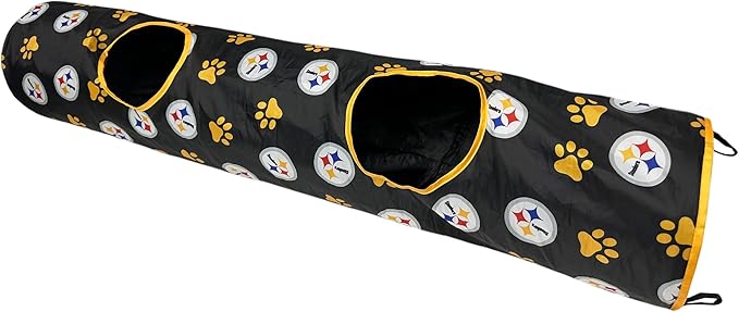 Pittsburgh Steelers Cat Tunnel Toy with Catnip Football