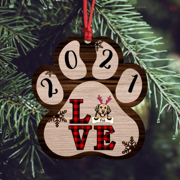 Personalized Pet Christmas Ornament | Custom Wood Ornament for Dog & Cat Lovers