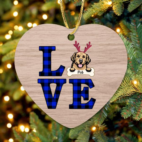 Personalized Pet Christmas Ornament | Custom Wood Ornament for Dog & Cat Lovers