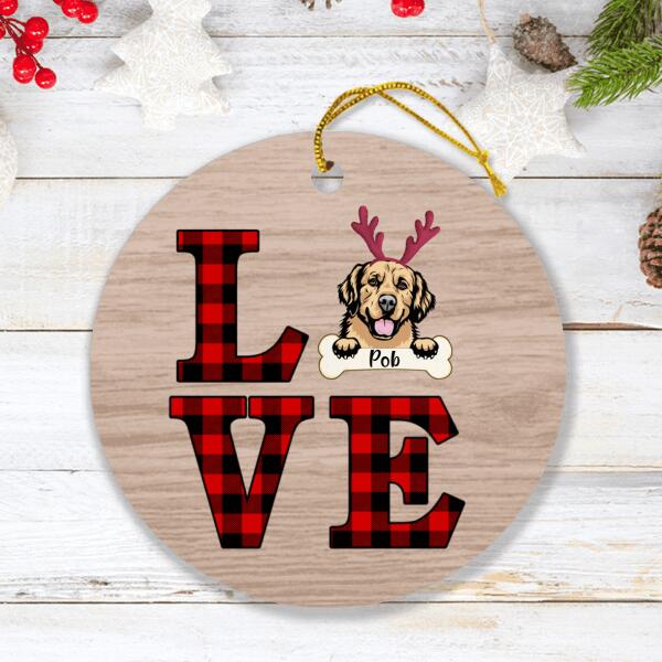 Personalized Pet Christmas Ornament | Custom Wood Ornament for Dog & Cat Lovers