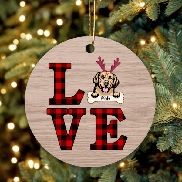 Personalized Pet Christmas Ornament | Custom Wood Ornament for Dog & Cat Lovers