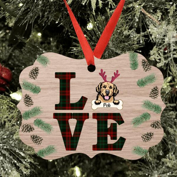 Personalized Pet Christmas Ornament | Custom Wood Ornament for Dog & Cat Lovers