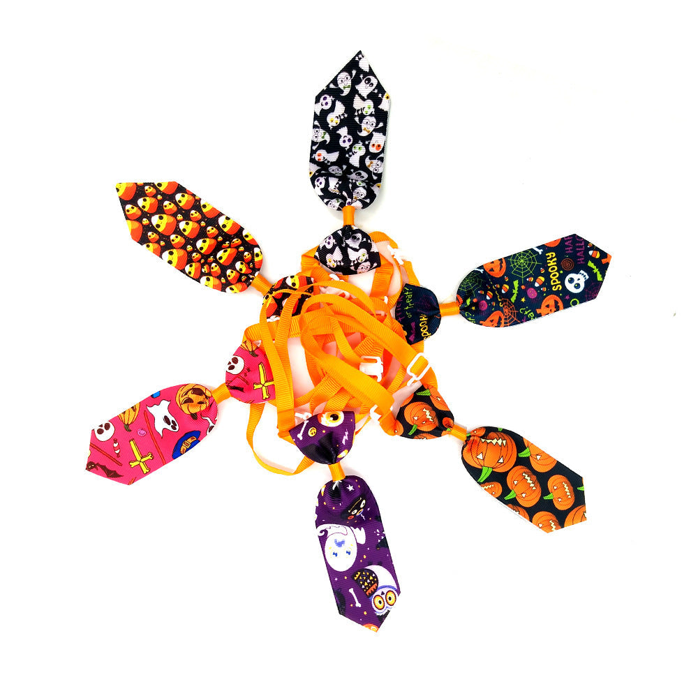 Halloween Adjustable Pet Necktie — 10 Spooky Designs