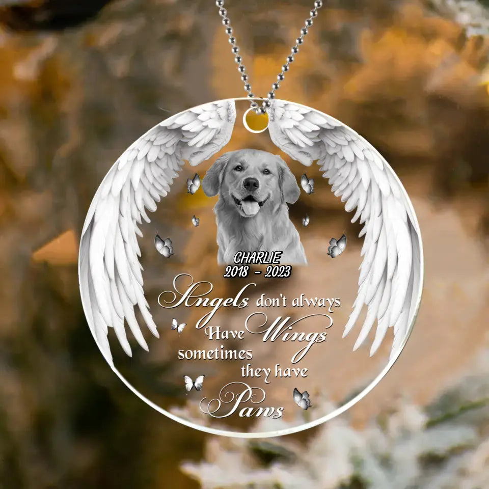 Custom Memorial Pet Circle Acrylic Ornament