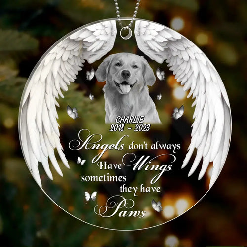 Custom Memorial Pet Circle Acrylic Ornament