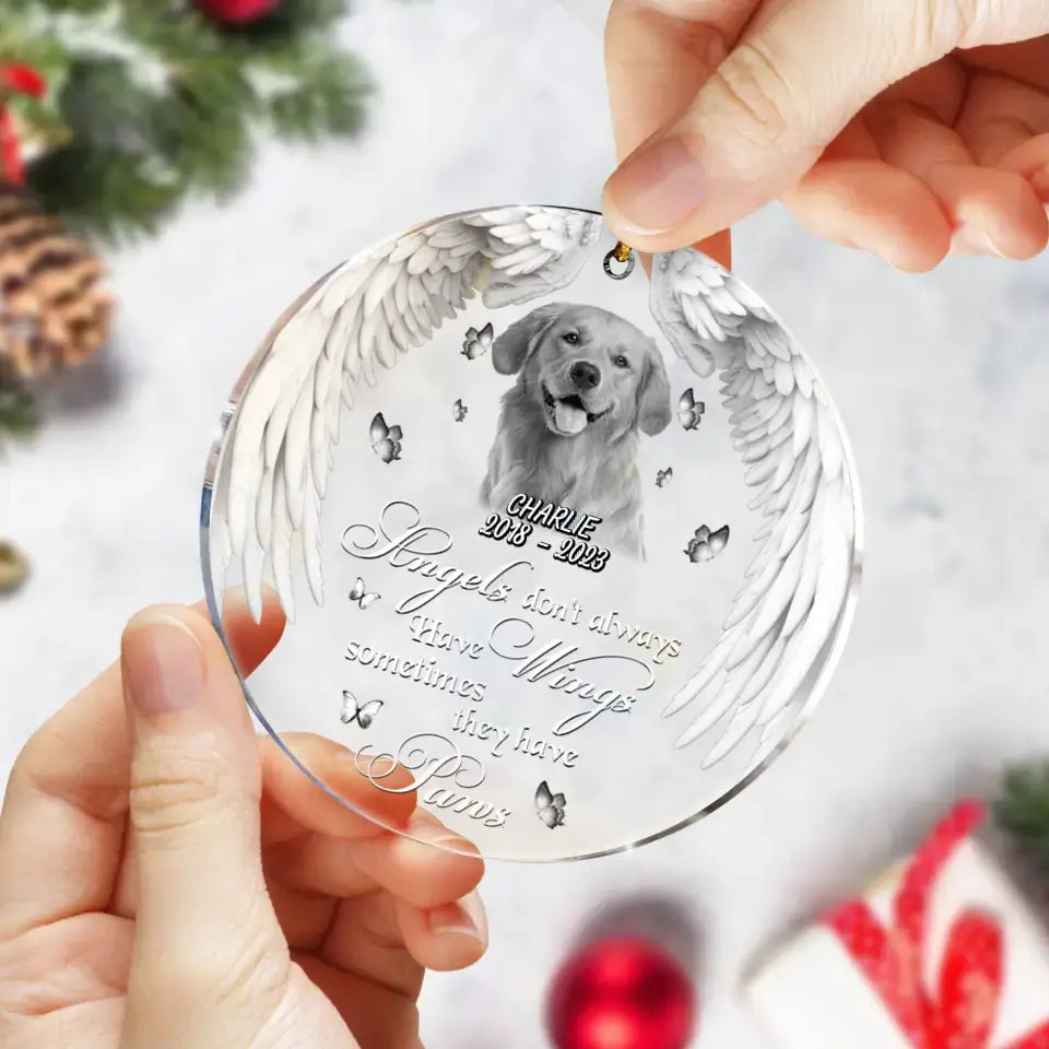Custom Memorial Pet Circle Acrylic Ornament