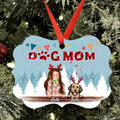 Personalized Pet Mom Christmas Ornament | Up to 4 Pets | Custom Wood & Aluminium