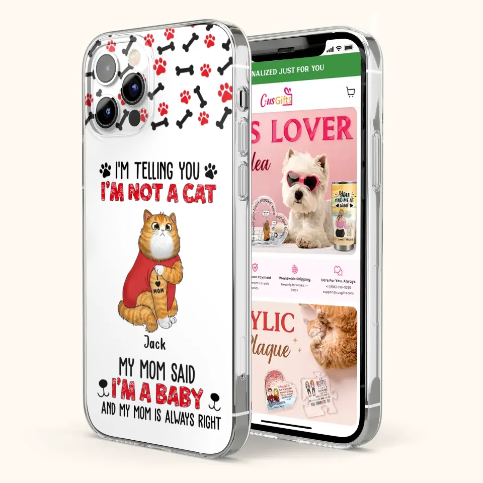 Personalized Pet Phone Case (Up to 4 Pets)