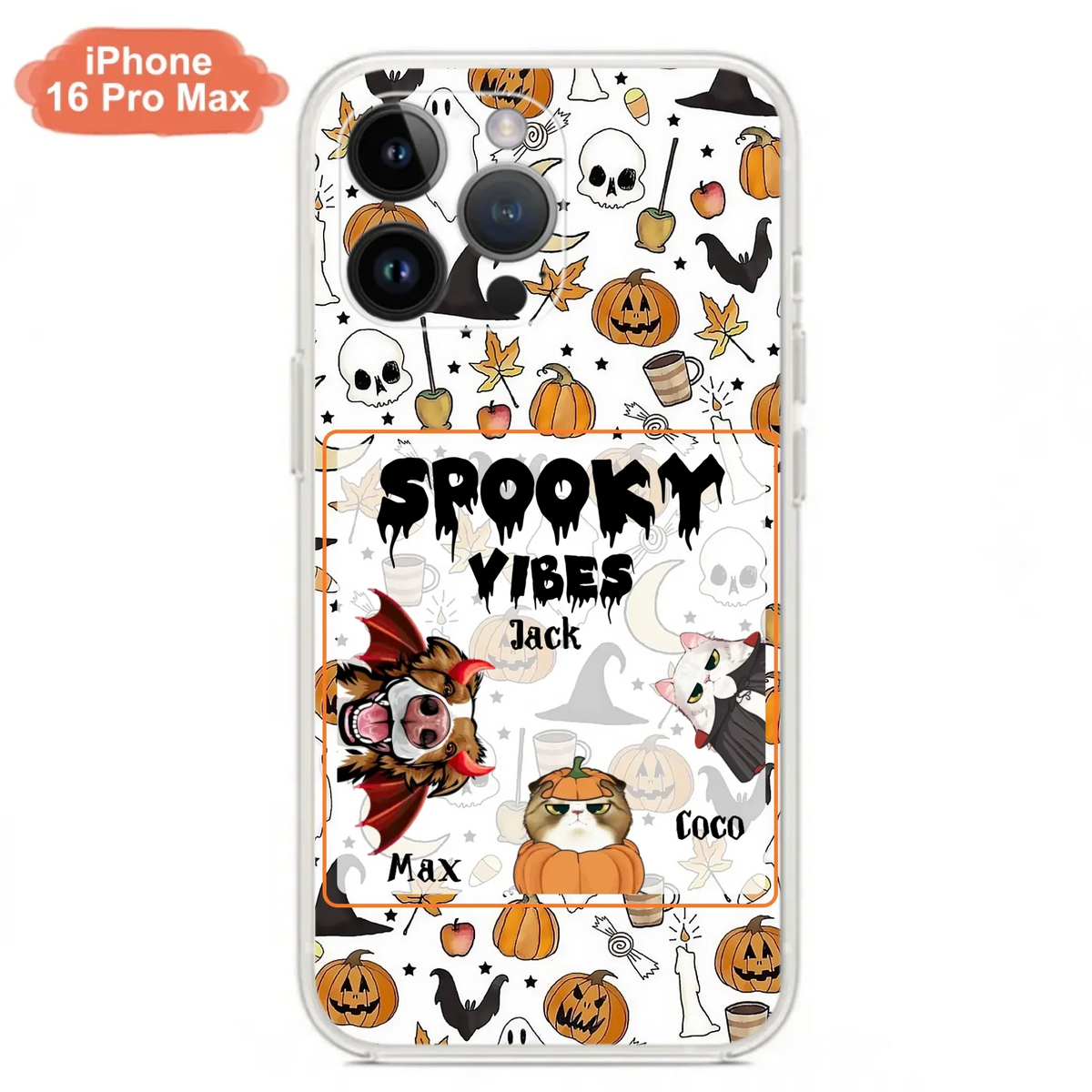 Custom Halloween Pet Phone Case | Up to 3 Pets | iPhone & Samsung