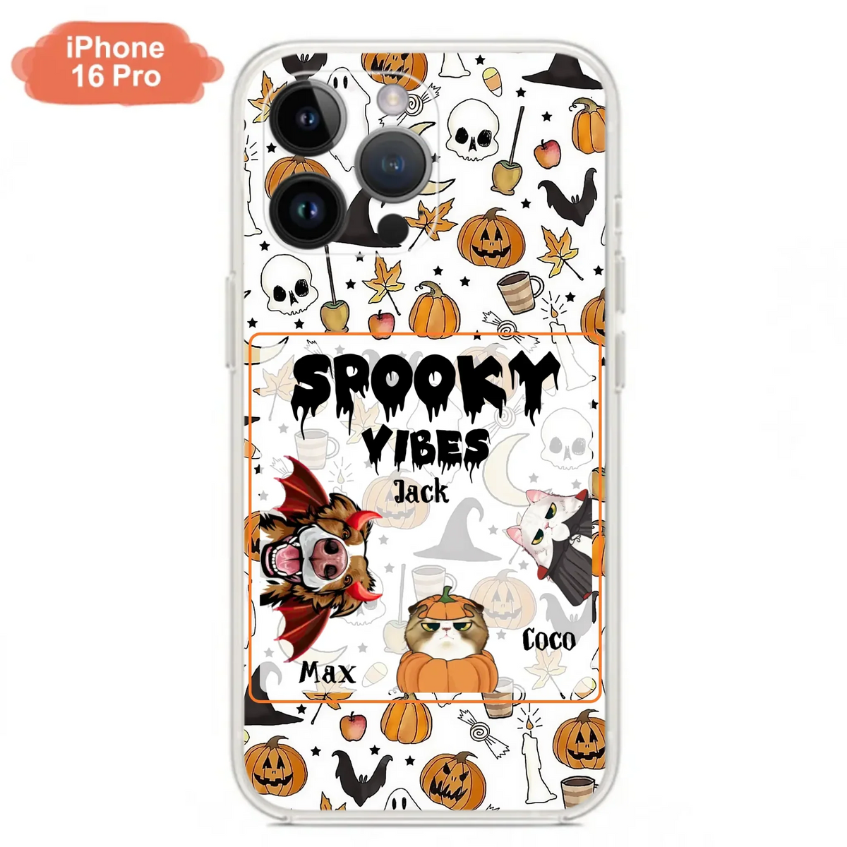Custom Halloween Pet Phone Case | Up to 3 Pets | iPhone & Samsung