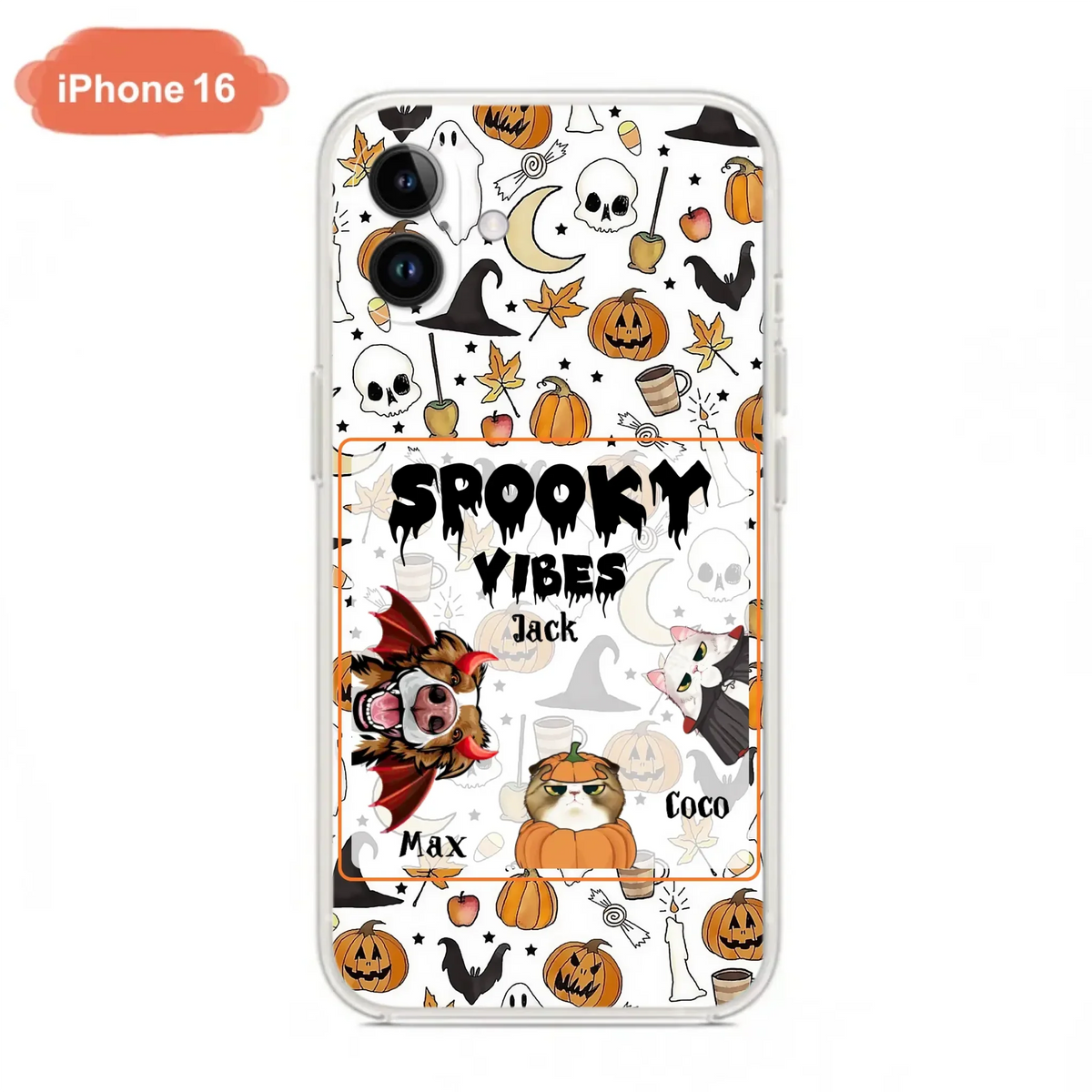 Custom Halloween Pet Phone Case | Up to 3 Pets | iPhone & Samsung