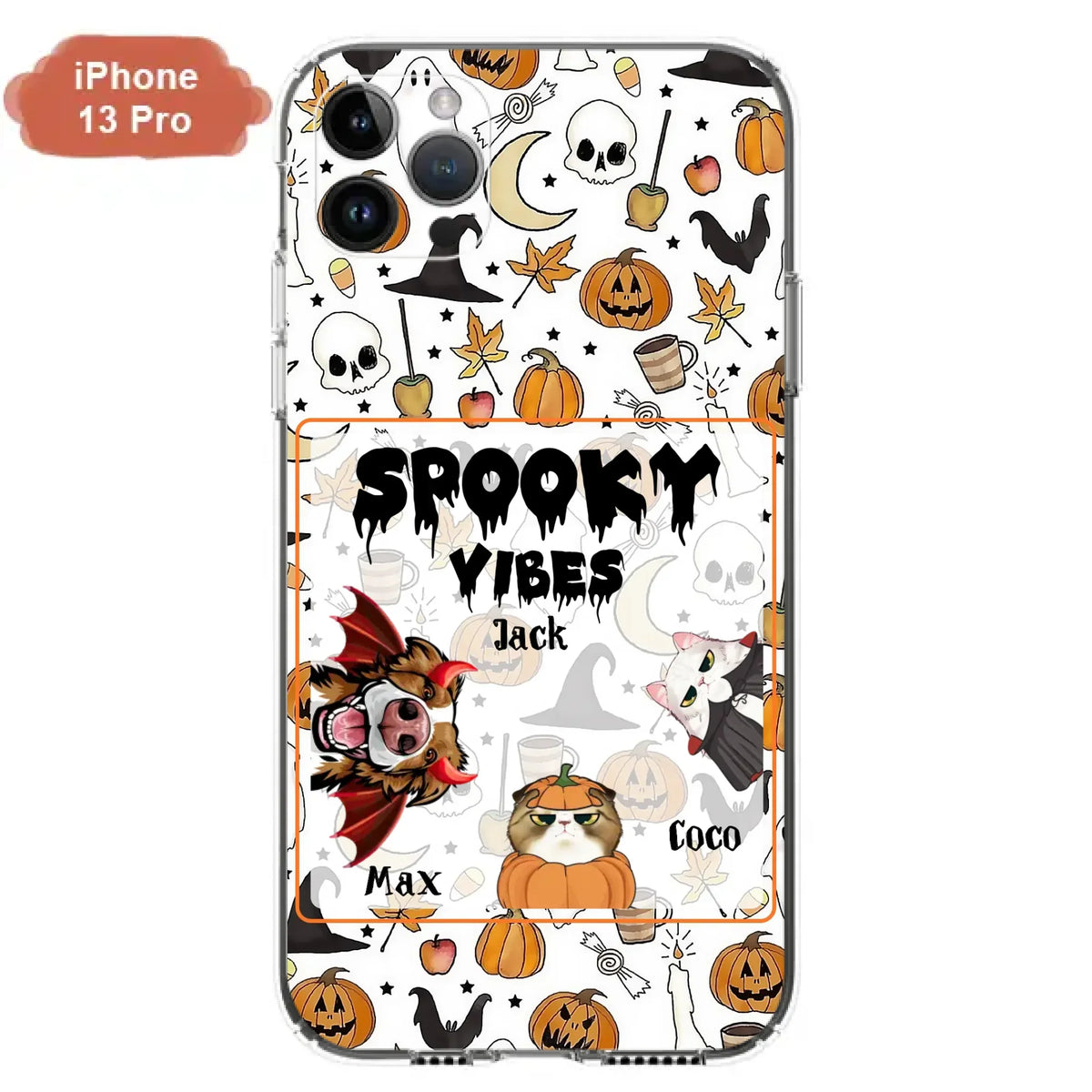 Custom Halloween Pet Phone Case | Up to 3 Pets | iPhone & Samsung