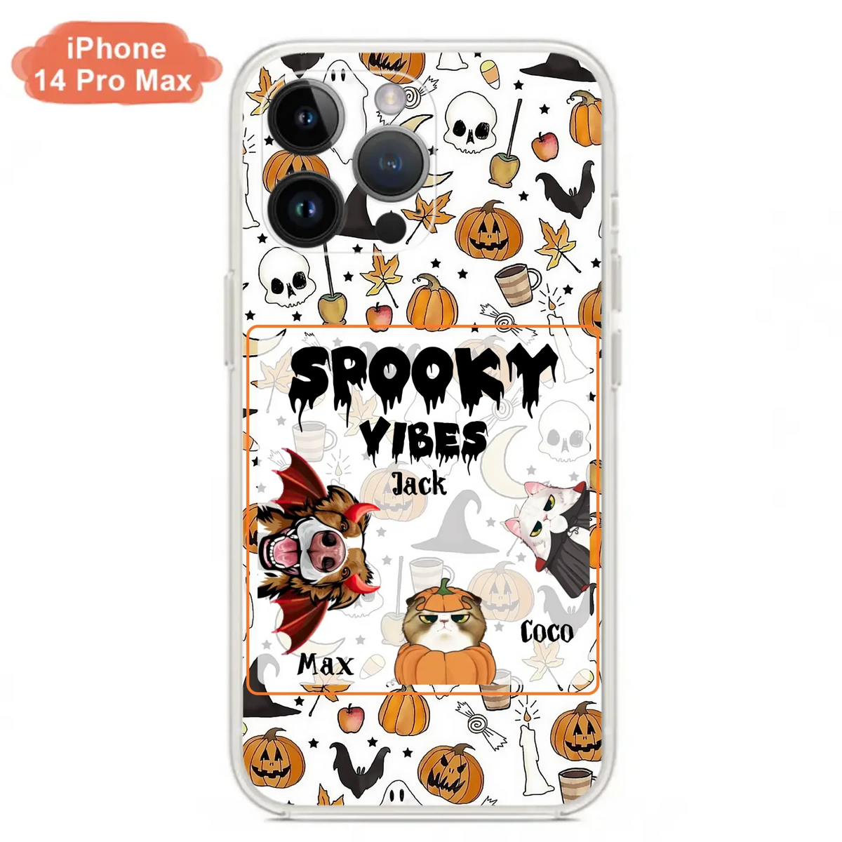 Custom Halloween Pet Phone Case | Up to 3 Pets | iPhone & Samsung