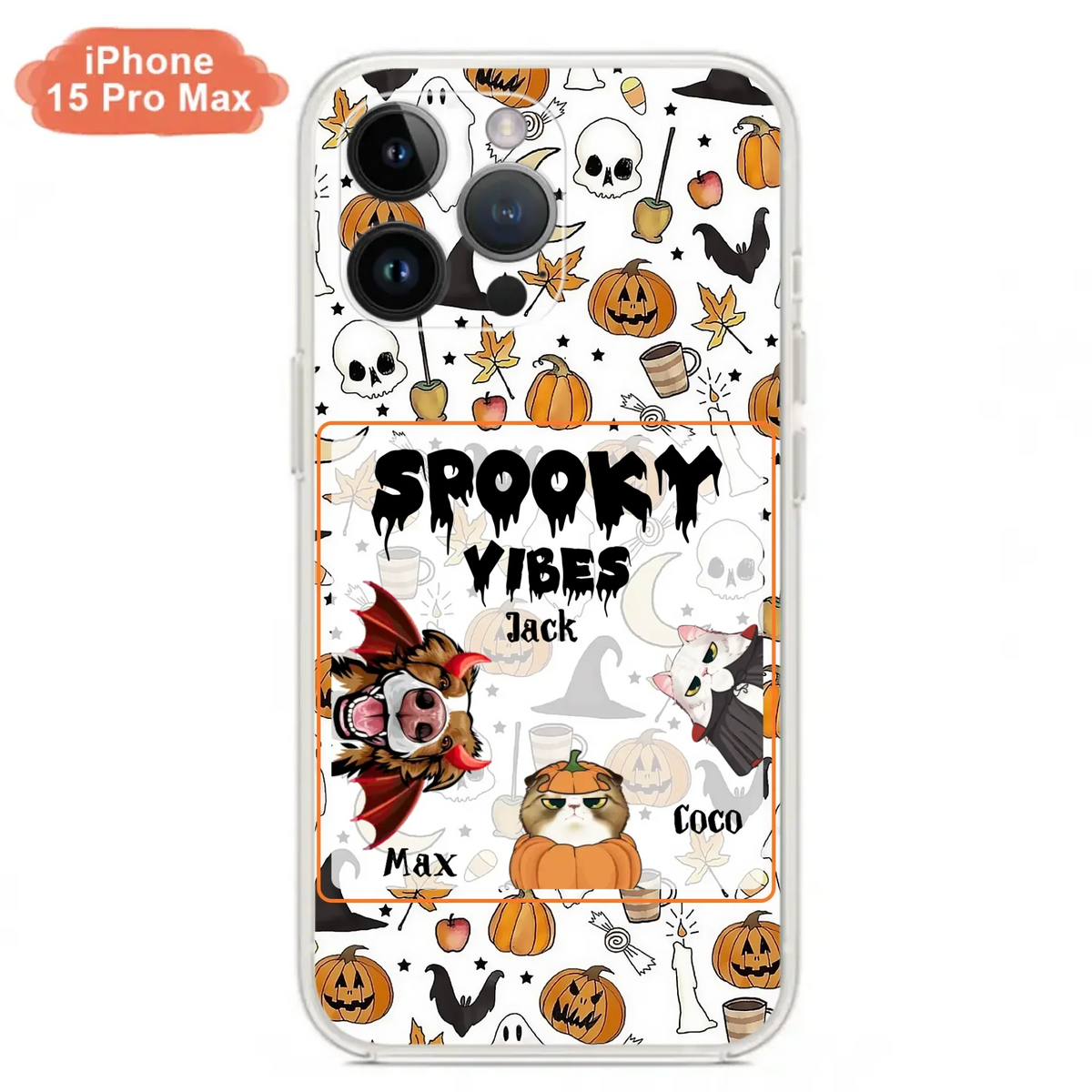 Custom Halloween Pet Phone Case | Up to 3 Pets | iPhone & Samsung