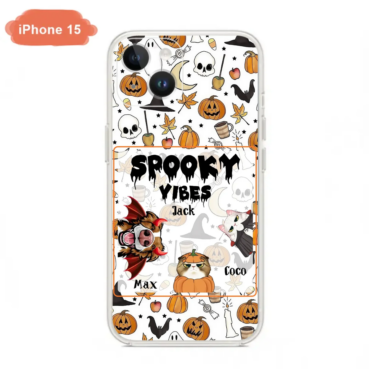 Custom Halloween Pet Phone Case | Up to 3 Pets | iPhone & Samsung