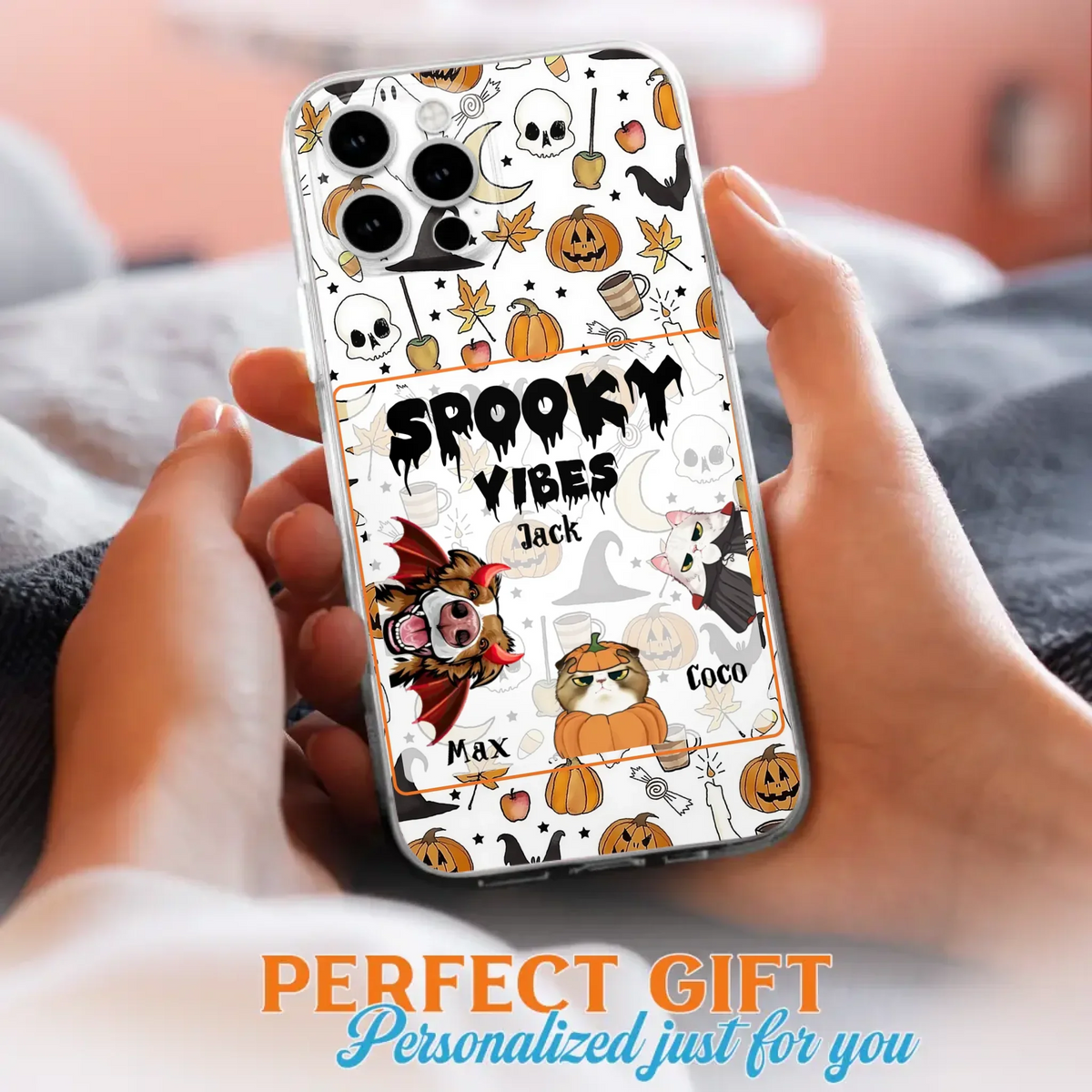 Custom Halloween Pet Phone Case | Up to 3 Pets | iPhone & Samsung