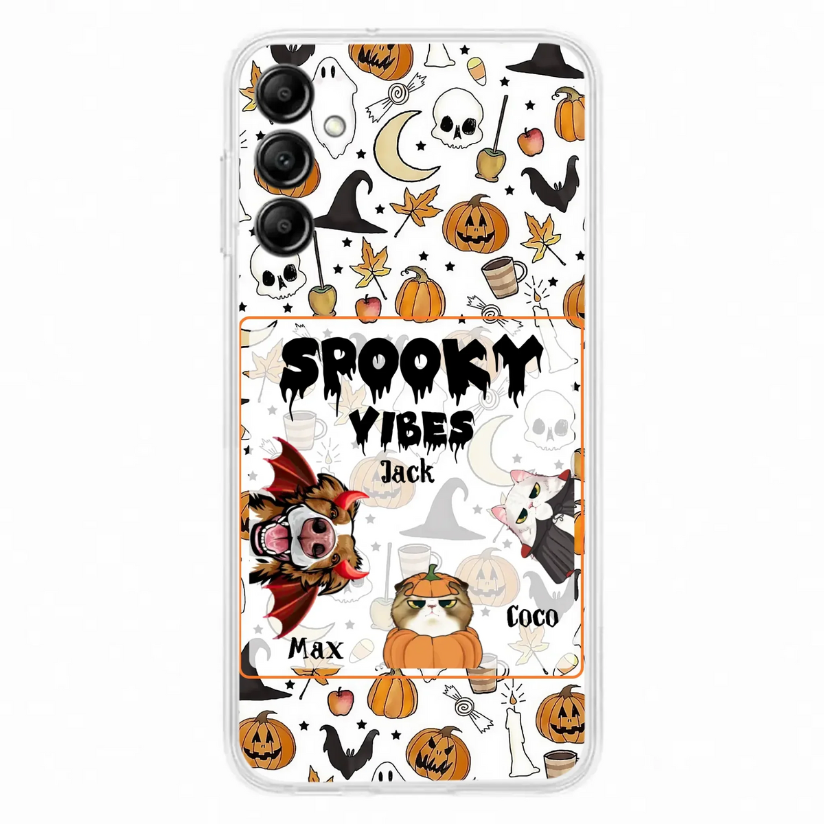 Custom Halloween Pet Phone Case | Up to 3 Pets | iPhone & Samsung