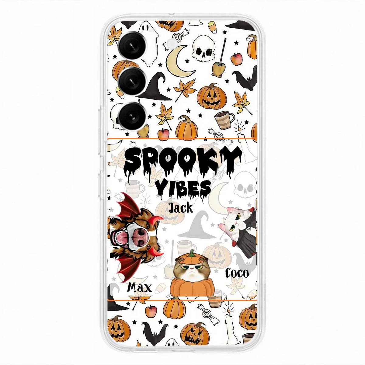 Custom Halloween Pet Phone Case | Up to 3 Pets | iPhone & Samsung