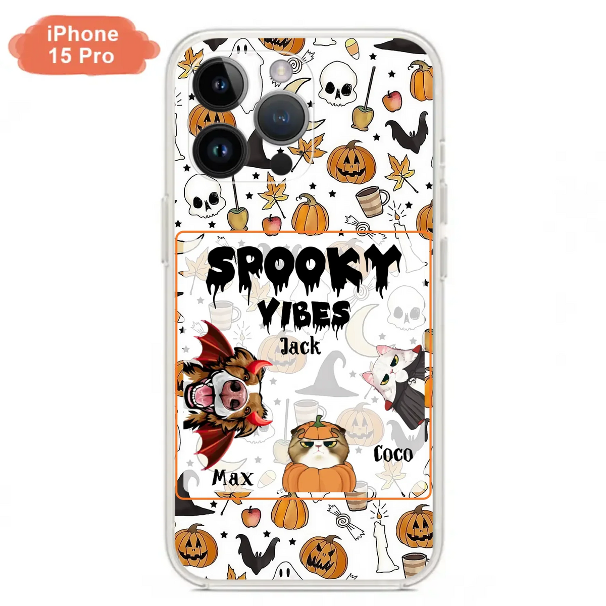 Custom Halloween Pet Phone Case | Up to 3 Pets | iPhone & Samsung