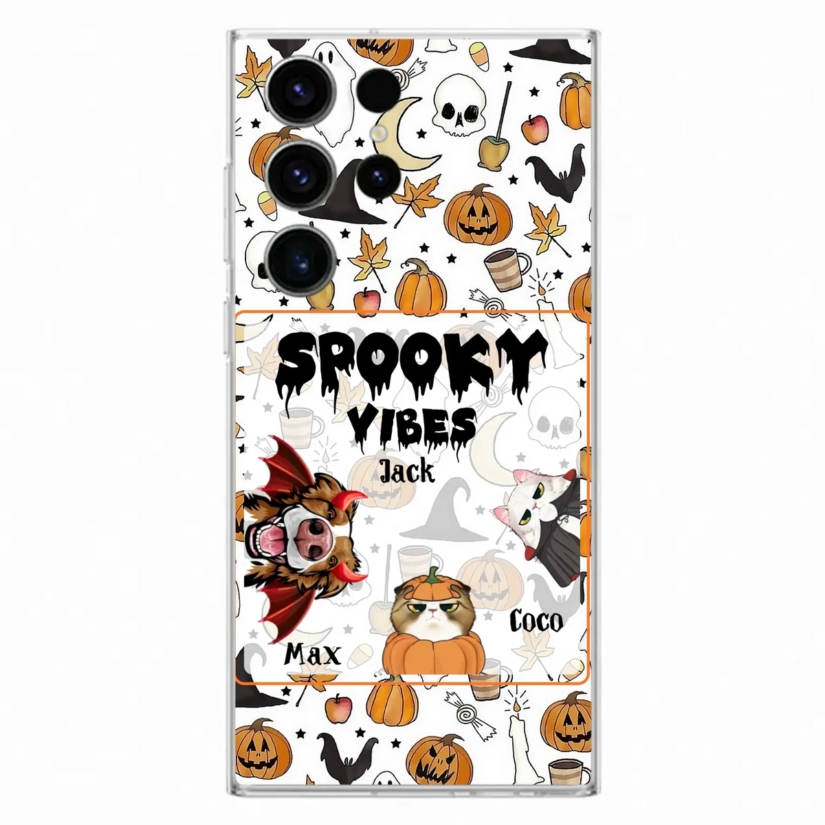 Custom Halloween Pet Phone Case | Up to 3 Pets | iPhone & Samsung