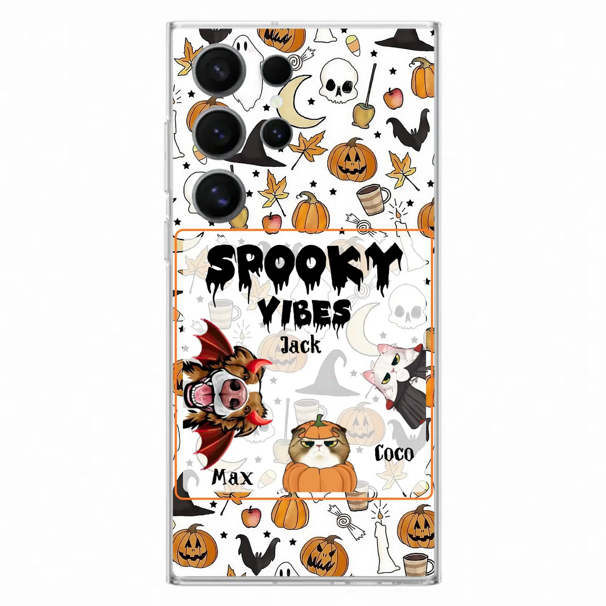 Custom Halloween Pet Phone Case | Up to 3 Pets | iPhone & Samsung