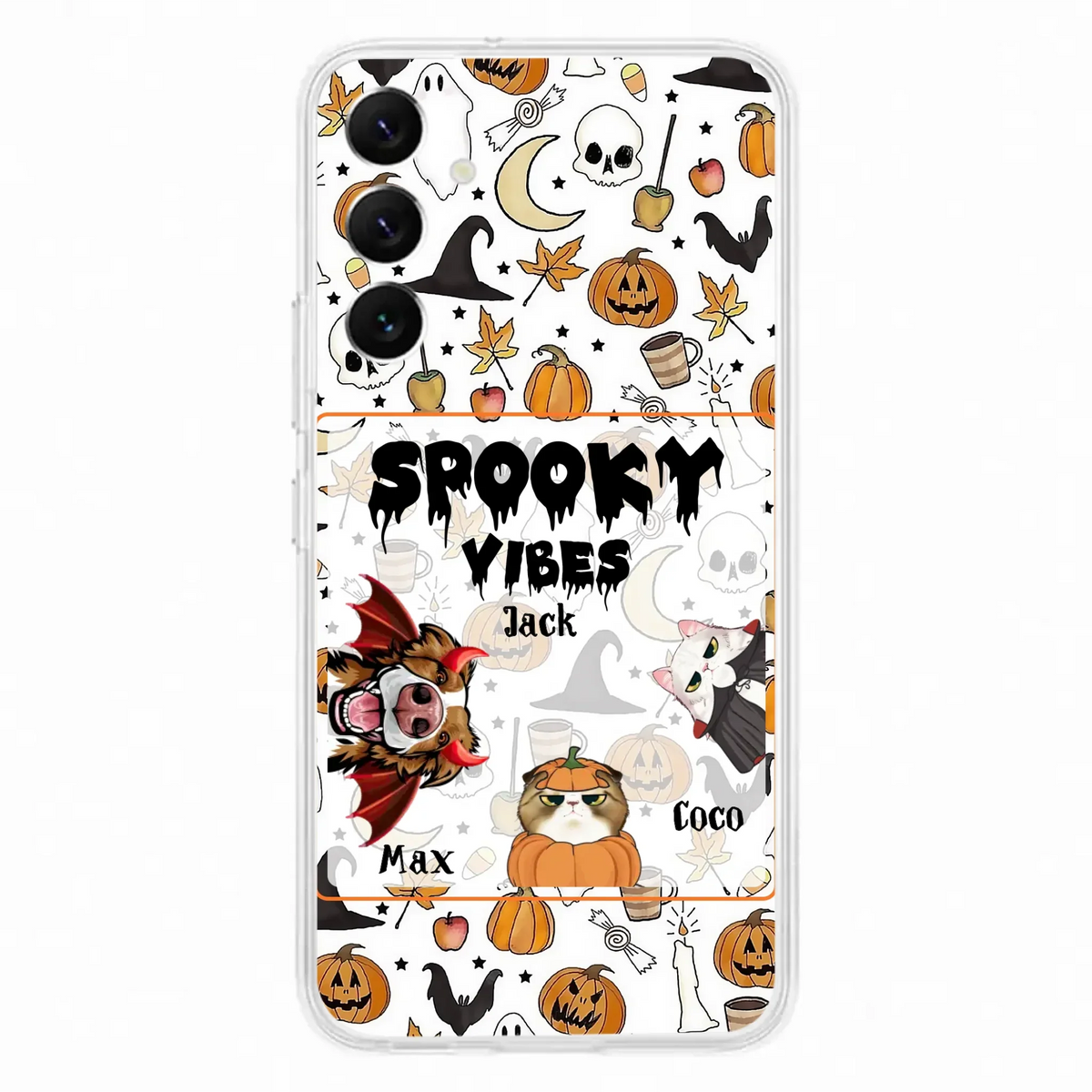 Custom Halloween Pet Phone Case | Up to 3 Pets | iPhone & Samsung