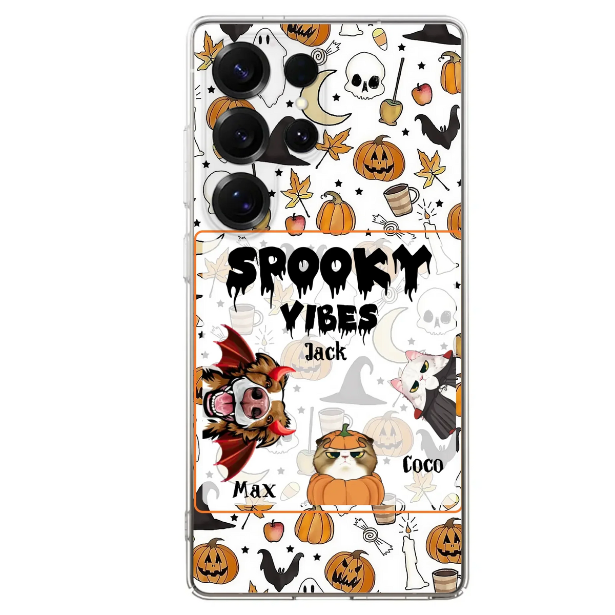 Custom Halloween Pet Phone Case | Up to 3 Pets | iPhone & Samsung