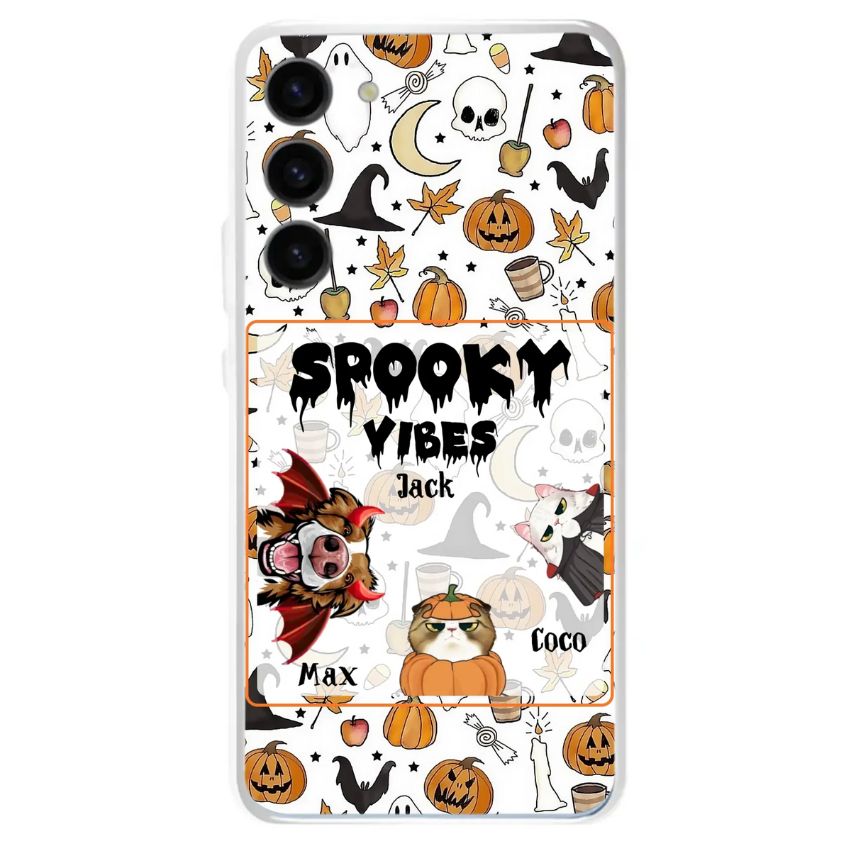 Custom Halloween Pet Phone Case | Up to 3 Pets | iPhone & Samsung