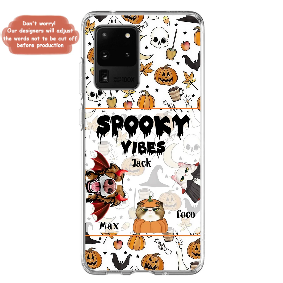 Custom Halloween Pet Phone Case | Up to 3 Pets | iPhone & Samsung