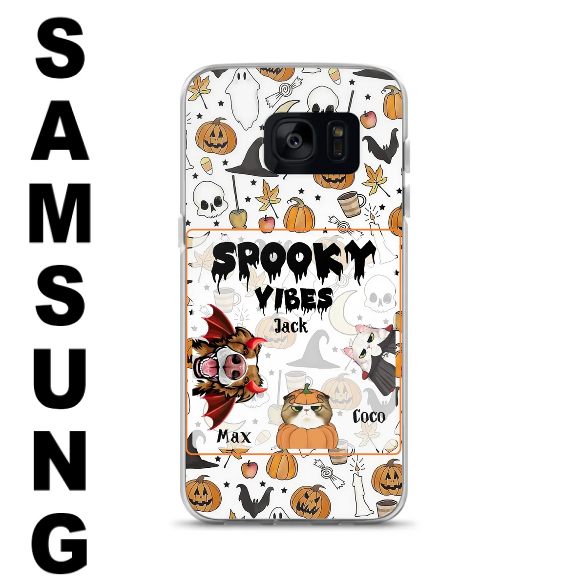 Custom Halloween Pet Phone Case | Up to 3 Pets | iPhone & Samsung