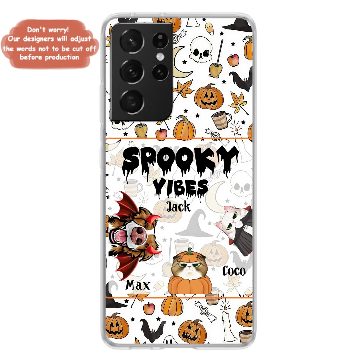 Custom Halloween Pet Phone Case | Up to 3 Pets | iPhone & Samsung