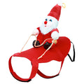 Santa Riding Pet Christmas Costume | Festive Red Coat with Bell | Dogs & Cats