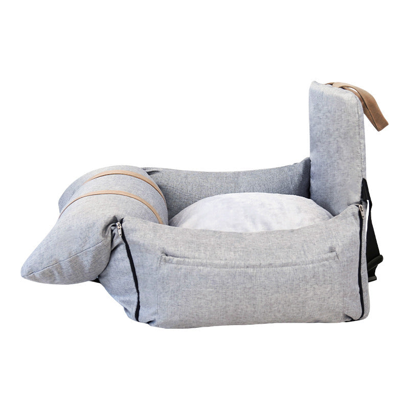 Luxury Portable Car Pet Nest – Removable & Washable Travel Bed