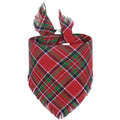 Fall Plaid Dog Bandana with Tassels | Thanksgiving Scarf for Dogs