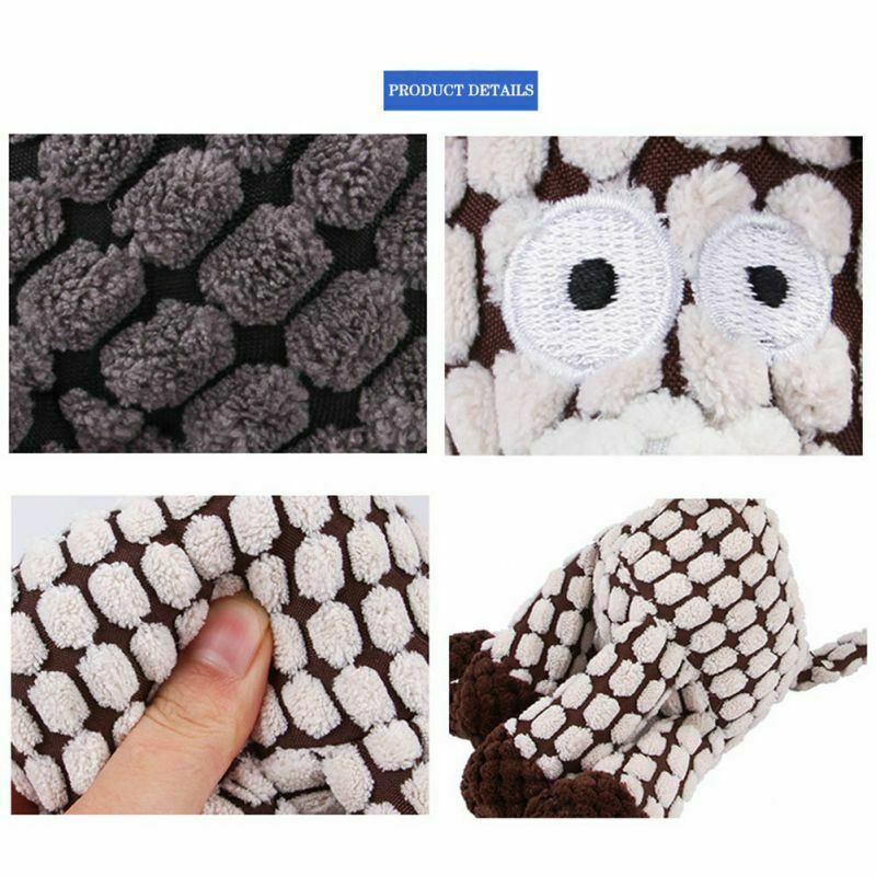 Squeaky Corduroy Plush Dog Toy | Soft, Durable & Bite-Resistant | Brown, Pink, White