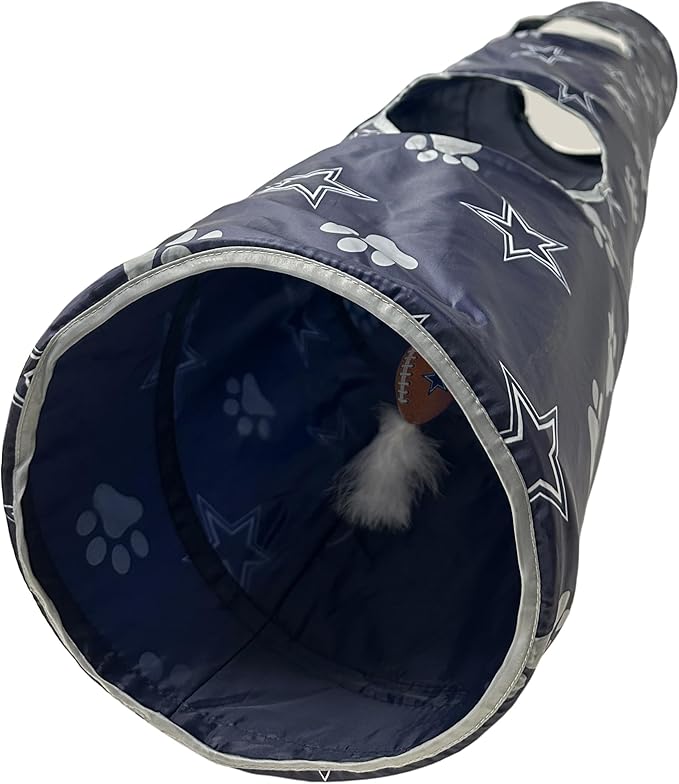 Dallas Cowboys NFL Cat Tunnel with Catnip Football