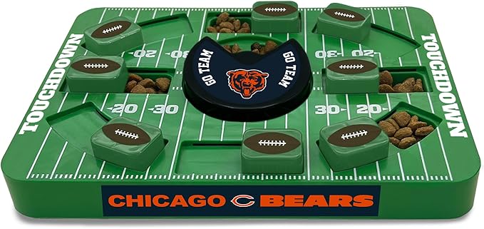 NFL Chicago Bears Large Interactive Puzzle Treat Toy for Dogs