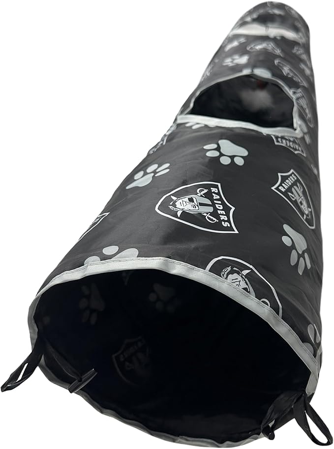 Las Vegas Raiders NFL Cat Tunnel with Catnip Football