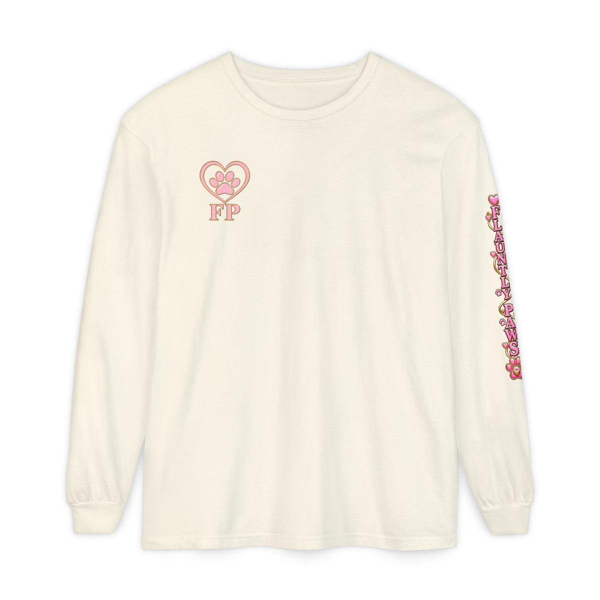 Garment-Dyed Long Sleeve Tee | Flauntly Paws