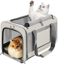 Soft-Sided Pet Travel Carrier | Up to 20 lbs | 5-Sided Mesh Ventilation | Beige