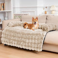 Plush Calming Dog Couch Bed & Sofa Protector | Washable Pet Mat