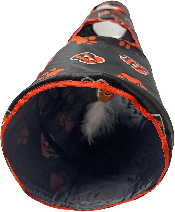 Cincinnati Bengals NFL Cat Tunnel with Catnip Football