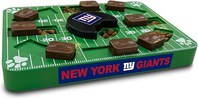 NFL New York Giants Dog Puzzle Toy — Interactive Slow Feeder & Treat Dispenser