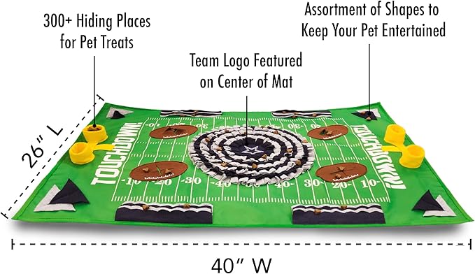 NFL Dallas Cowboys Dog Snuffle Mat | Officially Licensed | Slow Feeder Puzzle Toy