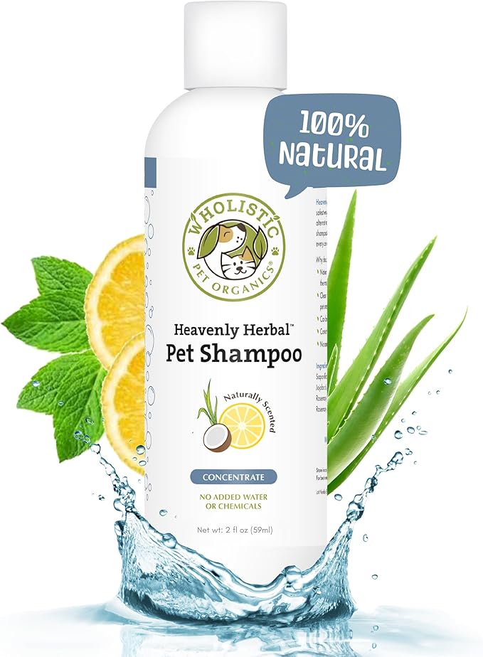 Heavenly Herbal Organic Pet Shampoo | 16 fl oz – For Dogs & Cats