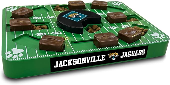 NFL Jacksonville Jaguars Dog Puzzle Toy — Interactive Slow Feeder & Treat Dispenser