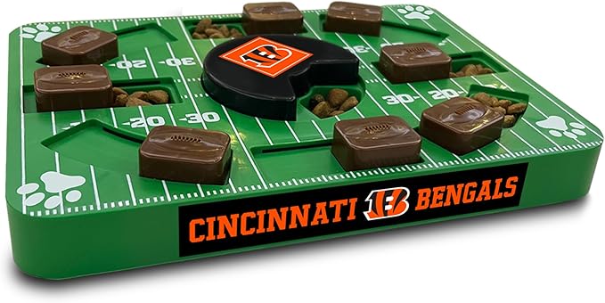 NFL Cincinnati Bengals Dog Puzzle Toy — Interactive Slow Feeder & Treat Dispenser