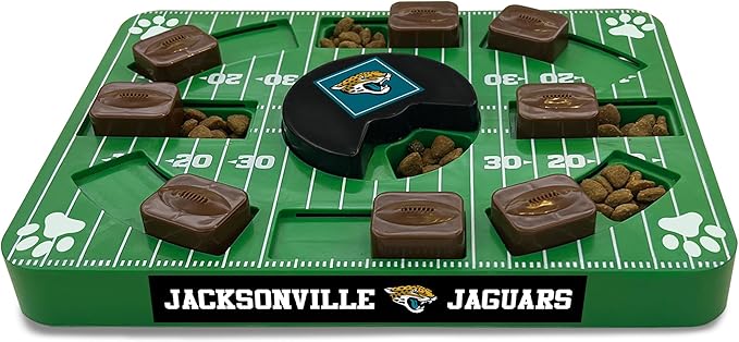 NFL Jacksonville Jaguars Dog Puzzle Toy — Interactive Slow Feeder & Treat Dispenser