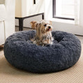 Calming Anti-Anxiety Donut Dog Bed | Fluffy Faux Fur Cushion