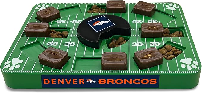 NFL Denver Broncos Interactive Puzzle Treat Toy for Dogs